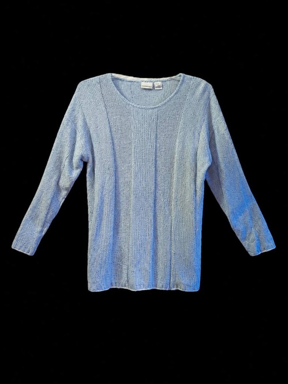Newport News Pastel Blue Unique Zipper Design Top - M